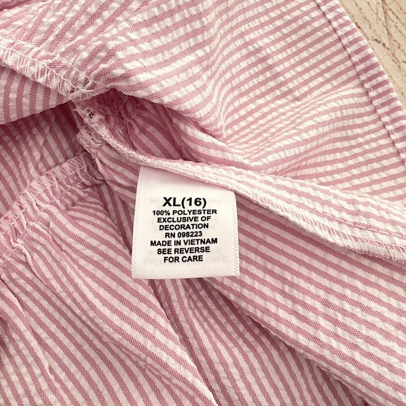 Magellan Girls Tank Top Size XL Pink Stripe Fish Gear Moisture Wicking Classic - Picture 5 of 8